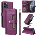 thumbnail image 1 of FOXDOCK Funda tipo Cartera para iPhone 16 Pro Max – Cubierta de Cuero PU con Múltiples Ranuras, Bolsillo para Efectivo y Correa de Muñeca, 1 of 6