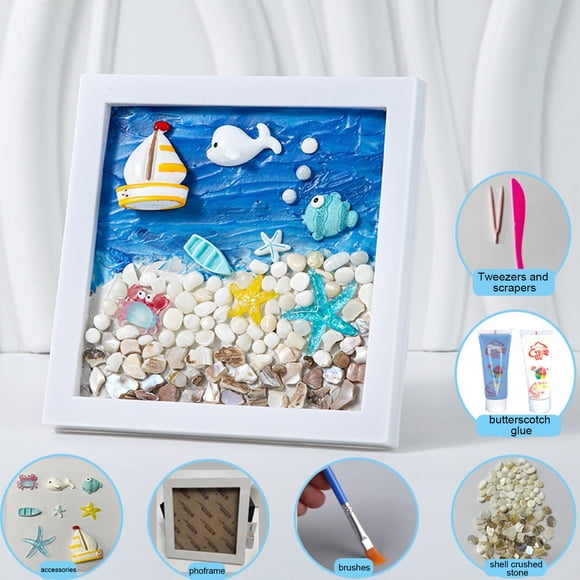 DIY Hand Texture Painting 3D Frame Painting Doodle Painting Group Creative Gift Self Made 3D Frame Painting