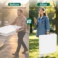 thumbnail image 5 of 4ft Folding Table, Fold-in-Half Plastic Table, Heavy-Duty Portable Utility Table with Adjustable Height Steel Legs & Carry Handle for Party, Camping, Picnic, Indoor Outdoor Use (White), 5 of 8