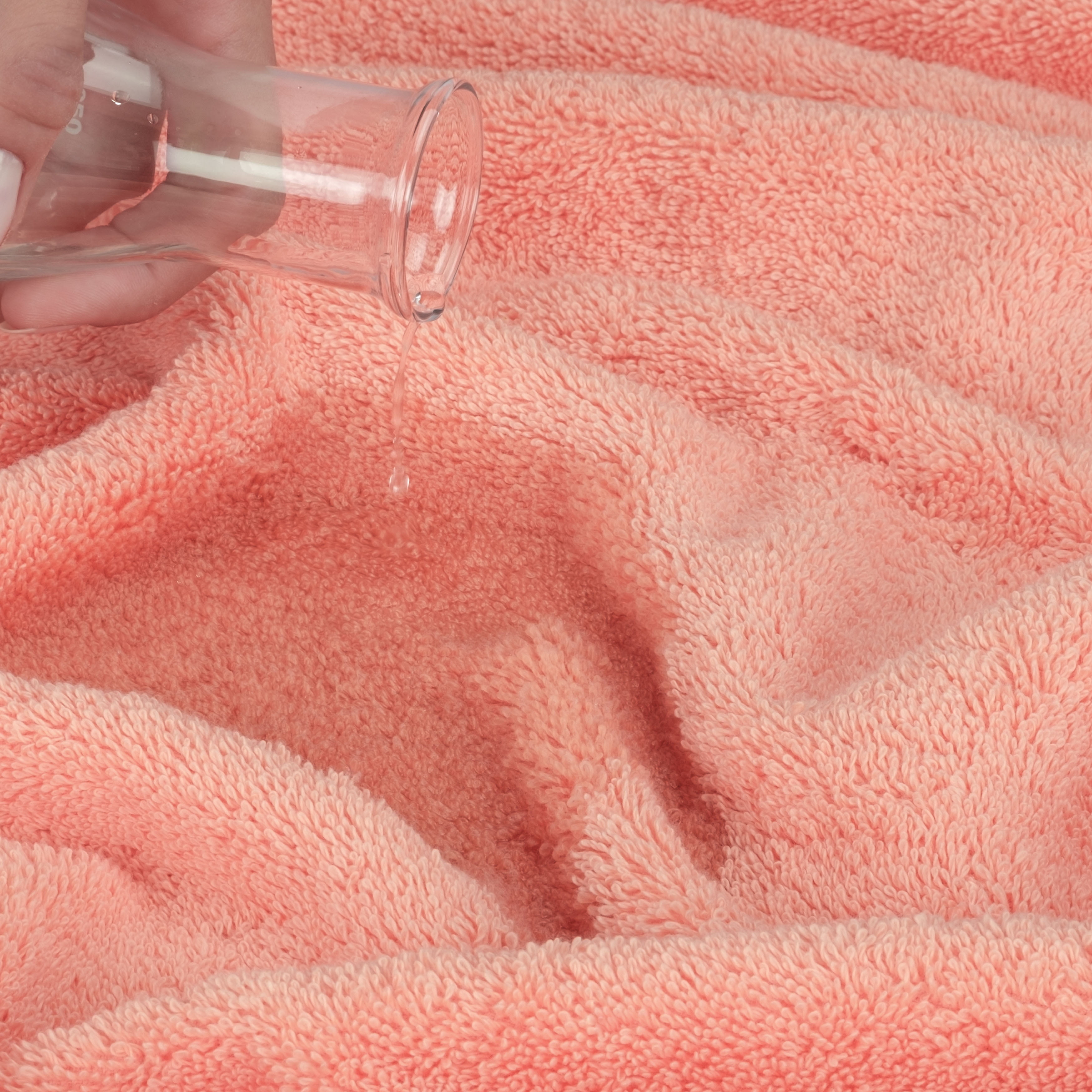 Cotton Paradise 100% Cotton 6 Piece Towel Set, Soft Absorbent Quick Dry Towels for Bathroom, Coral