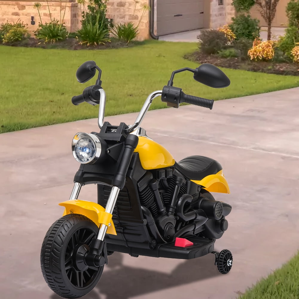 electric motorcycle with training wheels