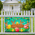 thumbnail image 6 of Cute Bunny Themed Easter Background Happy Easter Banner Party Decors Photography Props Easter Celebration Family Gatherings Egg Hunts Kids Parties, 6 of 8