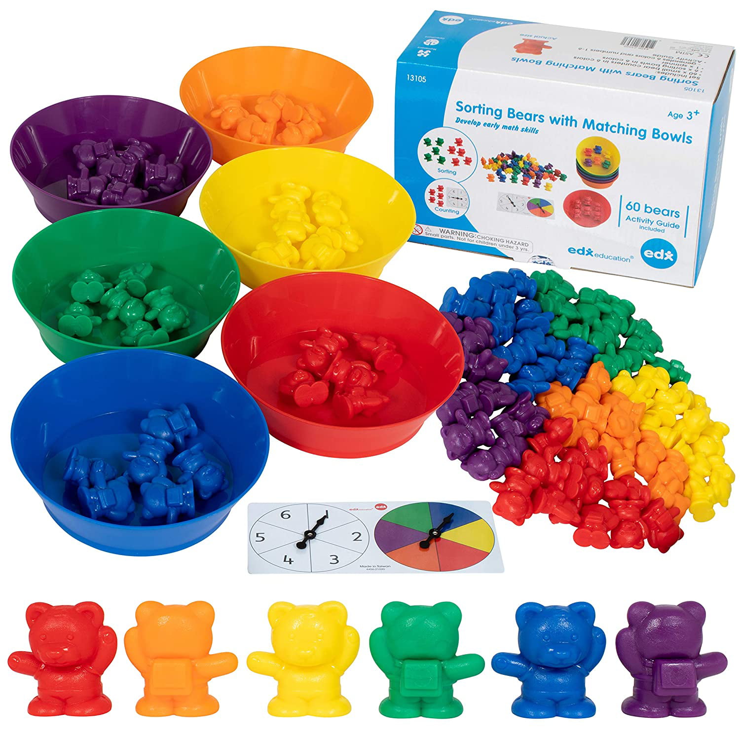 24 Counters & 6 Colour Bowls Teaching Resource Counting & Sorting Activities 