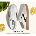 thumbnail image 6 of LUCKY STEP Comfort Mules Fashion Backless Slip On Sneakers Retro Casual Shoes,White/Black,Womens, 6 of 10