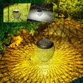 thumbnail image 2 of ESULOMP Solar Lanterns Outdoor Hanging Lantern Lights Hollowed-Out Metal Decor Lantern Led Decorative Garden Light Delicate Garden Decoration for Patio, 2 of 9