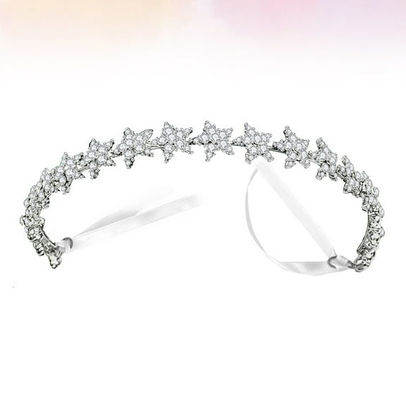 MEIBUTYUP Elegant Hair Accessory Bridal Headdress White Alloy 1Pack