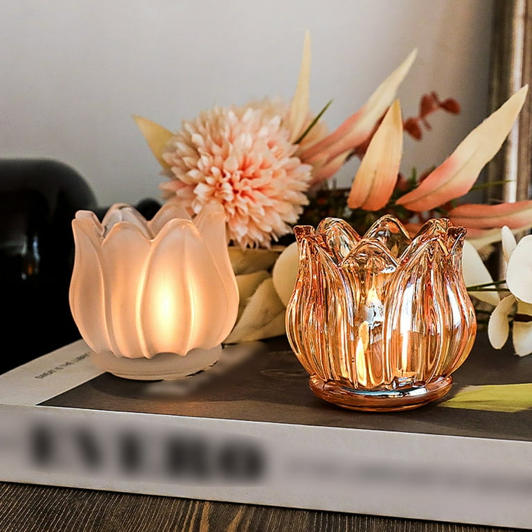 Wreath & Dried flower candles in glass