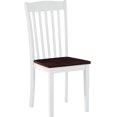 thumbnail image 2 of Of 2 White And Walnut Side Chairs - Legs, Dining Use Slat Back In Room, Solid Pattern, 2 of 2