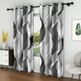 thumbnail image 5 of Lfeey Living Room Blackout Curtains, Light Blocking for Modern Home Decor, Gray White, 52"x63", 2 Panels Set, 5 of 7