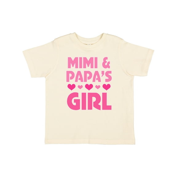 Inktastic Mimi and Papa Girl Grandchild Valentine Girls Toddler T-Shirt