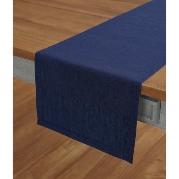Tapete de mesa Solino Home Linen Royal Blue Athena de 3 m de largo