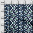 thumbnail image 2 of oneOone Rayon Dark Blue Fabric Asian Ikat Sewing Material Print Fabric By The Yard 56 Inch Wide, 2 of 4