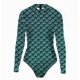 thumbnail image 3 of WILLBEST Traje de Baño Mujer 2 Piezas Elegante Traje de Baño con Estampado de Escamas de Pescado para Mujer Combinación de Moda y Comodidad 1723, 3 of 3
