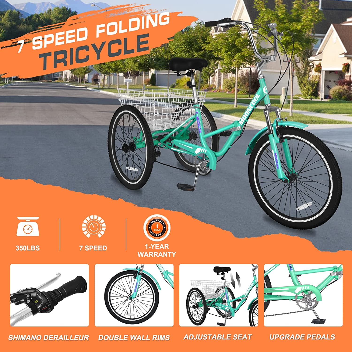 Kent monterey folding trike sale