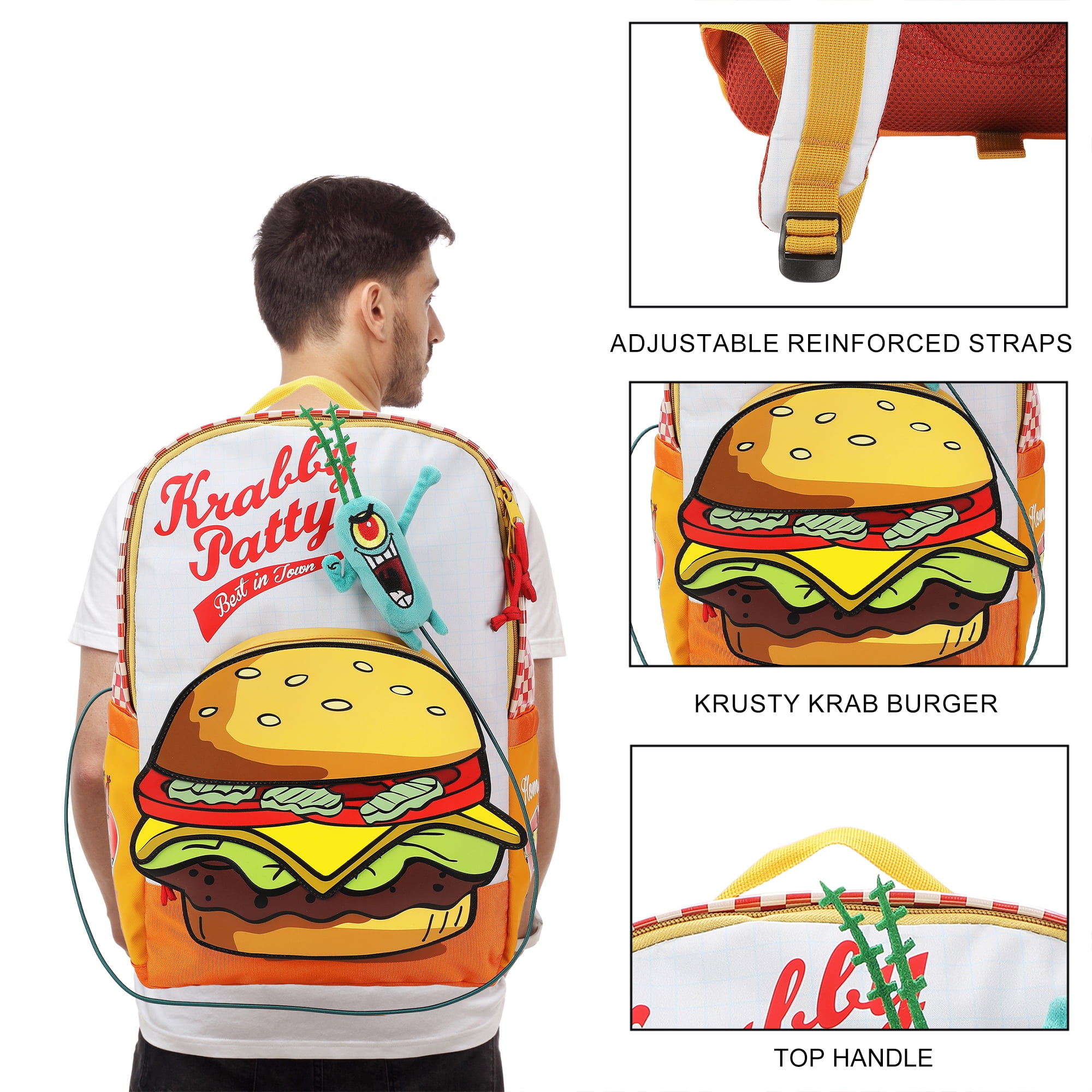 Unique Nickelodeon SpongeBob SquarePants Hamburger Backpack 17\