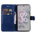 thumbnail image 2 of Compatible with Google Pixel 6 5G Case Premium Leather Cover with Cash Card Slots Soft TPU Back Cover Magnetic Flip Leather Wallet Case - Blue, 2 of 5