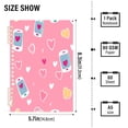 thumbnail image 2 of FORMRS 1-Subject Spiral Notebook 8" x 5" College Ruled 60 Refillable Sheet A5 Hard Cover, 2 Pack, Love Connection, 2 of 7