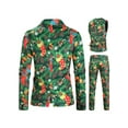 thumbnail image 2 of Franhais Men Christmas Suit Funny Long Sleeve Single Breasted Jacket with Vest Pants Set Formal Outfit, 2 of 9