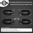 thumbnail image 3 of Exterior Door Handles Set Front Rear Left Driver & Right Passenger Compatible with - Chevy Silverado Suburban Tahoe Avalanche GMC Sierra Yukon Cadillac Escalade, 3 of 7