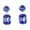 Blue, variant on Light Blue Square Rectangle Statement Dangling Earrings