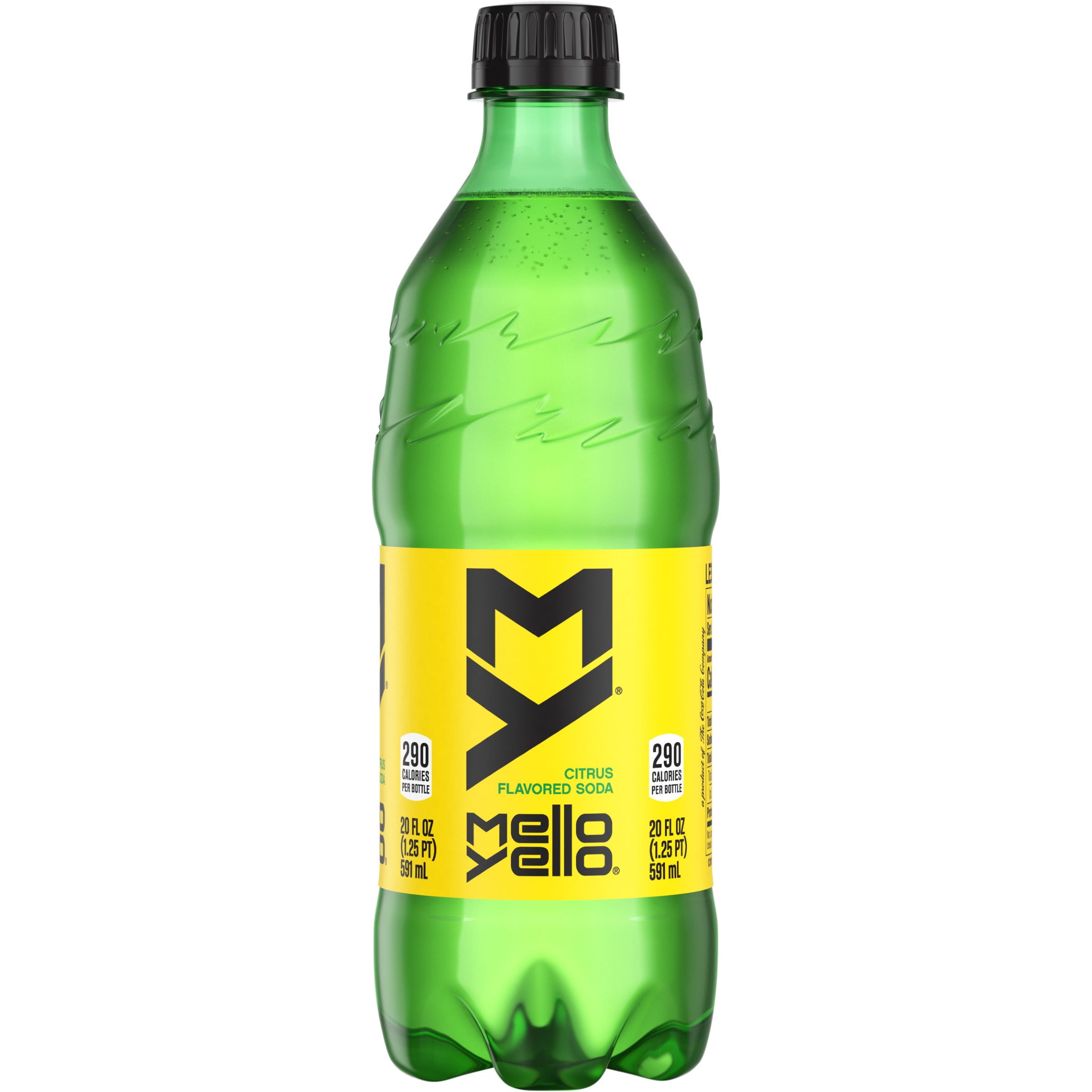 Mello Yello Soda Pop 20oz Bottles, Quantity of 24
