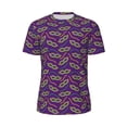 thumbnail image 5 of Wukai Carnival Masks and Beads Print Men's Short-Sleeved Mesh T-Shirt,Quick-Dry Short Sleeve Workout T-Shirt-5X-Large, 5 of 8