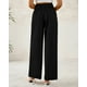 thumbnail image 3 of Pantalones de vestir de pierna ancha BTFBM 2025 para mujer de cintura alta, negros, 3 of 7