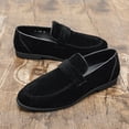 thumbnail image 6 of Men's Dark Brown Suede Classic Penny Loafers, 6 of 8