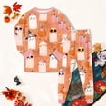 thumbnail image 6 of NOEGOEU 2-9 Years Toddler Boys Girls Halloween Pajamas Kids Soft Long Sleeve Sleepwear Set (Pink,6-7 Years), 6 of 8