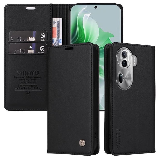 Funda para OPPO Reno 11 Pro 5G Estuche de Cuero PU Tipo Cartera con Ranuras para Tarjetas y Cierre Magnético
