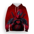thumbnail image 2 of Sudadera con capucha Miniso para hombre con estampado 3D de Deadpool, estilo hip hop callejero, para deportes al aire libre, ropa informal diaria para hombre, 2 of 5