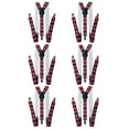 thumbnail image 1 of Gravity Threads Men's Adjustable Pattern Suspenders - 6-Pack - Plaid, 1 of 1