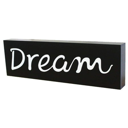 Decor Piece - JennyGems Stand Up Wood Sign - Dream - Sign Scripted Word Art - Statement Piece for Interior Decorating - Home Decor and Design - Photo Shoot Prop