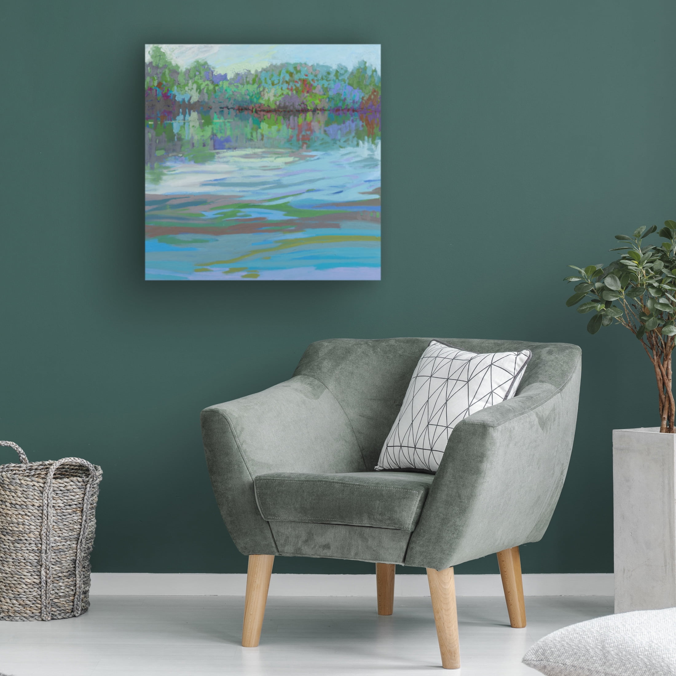 Canvas Wall Art - Jane Schmidt 'Waterways IX' Wall Art for Living Room, Bedroom, or Office Décor by Trademark Fine Art - 35 x 35 Inches