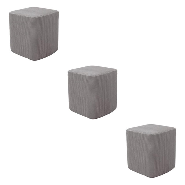 Bearachild Reposapiés cuadrado Fundas otomanas Funda decorativa para reposapiés Gris Type1