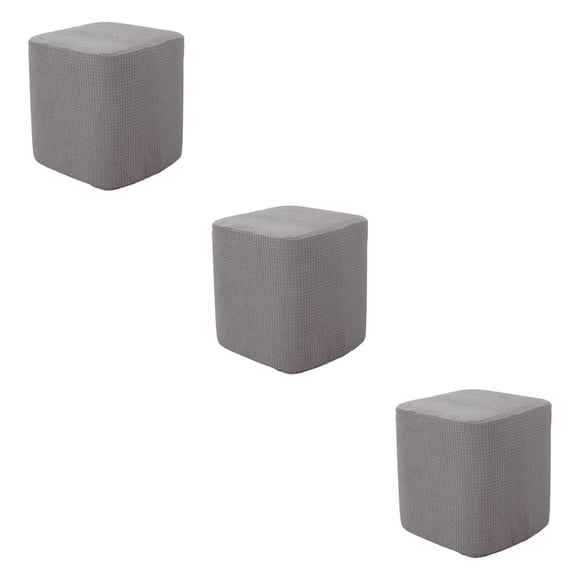 Bearachild Reposapiés cuadrado Fundas otomanas Funda decorativa para reposapiés Gris Type1