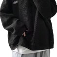 thumbnail image 4 of Tops Sueltos de Manga Larga para Hombres,Tops de Manga Larga para Hombres Tops de Color Puro para Hombres Top con Cuello Redondo tipo Waffle Diseño fácil de Usar, 4 of 8