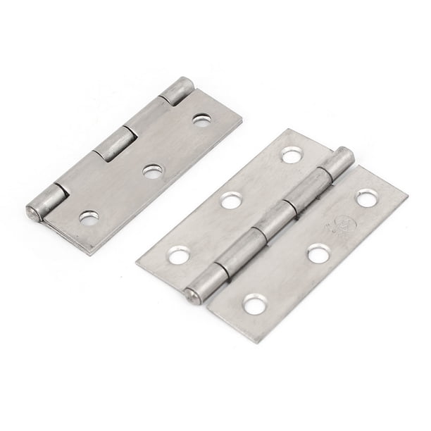 Bisagras de acero para puertas de cajones Uxcell tono plateado 63X42mm 2Pcs