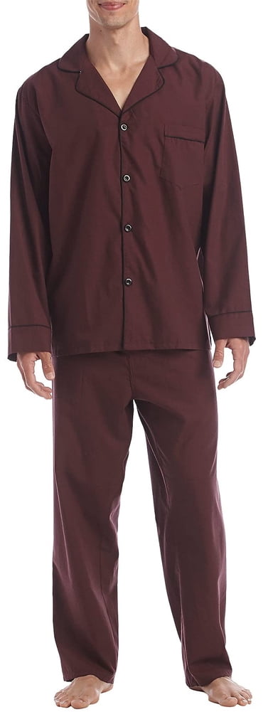 Hanes Herren Pyjama-Set 2er Pack – Langarm, Aus Weicher Baumwoll-Polyester-Mischung