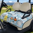 thumbnail image 3 of Xixirimido Portable Golf Cart Seat Covers, Quilted Golf Cart Seat Towel Blanket with 4 Pockets Universal Fit for EZGO Club Car and More 2 Person Seats Carts, Golf Balls Clubs Tees Blue, 3 of 8