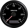 thumbnail image 1 of Boat Tachometer Engine Stainless Steel Bezel Hour Meter LCD Display With M16 M18 Sensor For Car Motorcycle 3k 4k 8k RPM ,Easy to Calibrate, 1 of 7