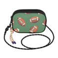 thumbnail image 2 of FORMRS Mini Crossbody Bag for Women Adjustable Rope Shoulder Casual Phone Purse, Green American Footballs, 2 of 7