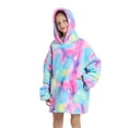 thumbnail image 3 of Douhoow Winter Sherpa Blanket Plush Fleece Sweatshirt Family Matching Hoodie Adult Kids Homewear, 3 of 7
