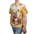 thumbnail image 4 of Welcome Fall Bulldog Enjoys School Time Autumn Fall Leaves All Over Print 3D Shirt Unisex Merch Dog Lover Gifts Idea - 02013, 4 of 6