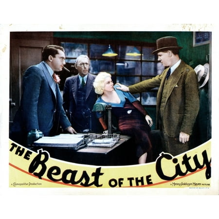 The Beast Of The City Lobbycard From Left Jean Hersholt Tully Marshall Jean Harlow Walter Huston 1932 Movie Poster Masterprint