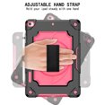 thumbnail image 2 of For iPad 10.2 Case 2021/2020/2019, iPad 9th/ 8th/ 7th Generation Case with Pencil Holder, Kickstand with Elastic Wrist Hand Strap Shoulder Strap Rugged Shockproof Cover, Black+Rose, 2 of 6