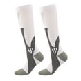 thumbnail image 1 of MZXELPRJD Chaussettes Invisibles Femmes Hommes Chaussettes de Compression Mi-Mollet Bas de Compression pour Marche Course Nylon Unisexe Randonnée, Chaussettes Blanches Blanches P, 1 of 4