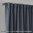 thumbnail image 4 of 3S Brother's Extra Long Room Darkening 120" Length Faux Velvet Sky Blue Curtain Drapes - Hanging Back Tab 5-25 Feet Custom Made ( 1 Panel ) - Made in Turkey (100"Wx120"L), 4 of 6