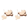 thumbnail image 3 of HOMEMAXS 40 pcs Wood Bird Cutouts Unpainted Wood Bird Slices with Rope Mini Wooden Bird Shaped Slices Embellishments Unfinished Wood Ornaments for Christmas Home Decorations, 3 of 8