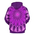 thumbnail image 3 of Purple Floral Mandala Art 3D Print Hoodie Men Women Autumn Thin Pullover Sweatshirt Vintage Streetwear Tops, 3 of 6